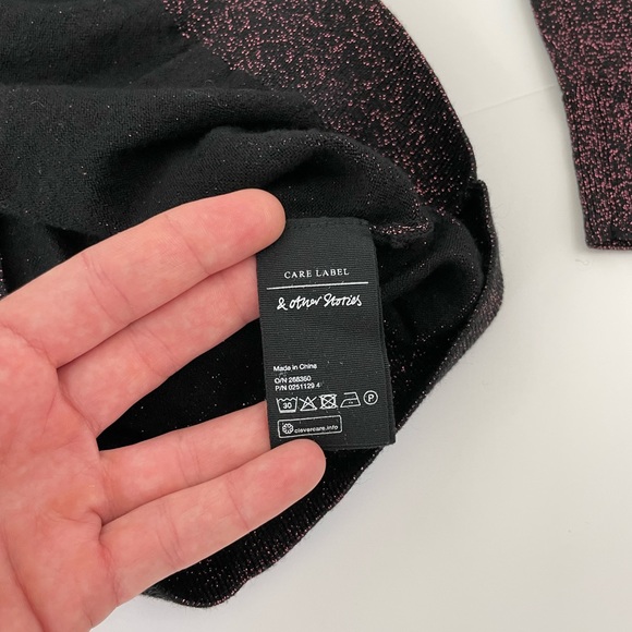 & Other Stories lurex Purple Sweater Wool metallic Large womens - Picture 6 of 8